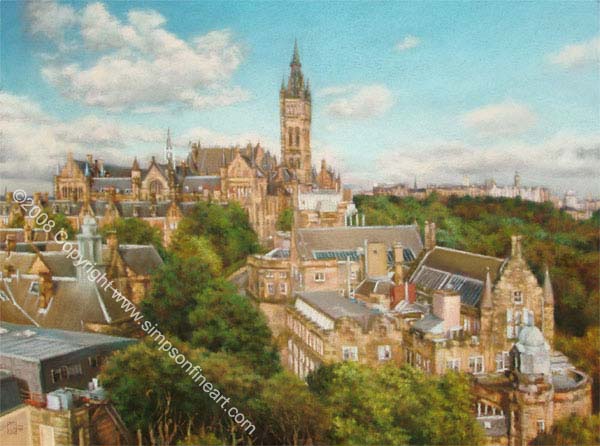 Glasgow University From The Western Infirmary