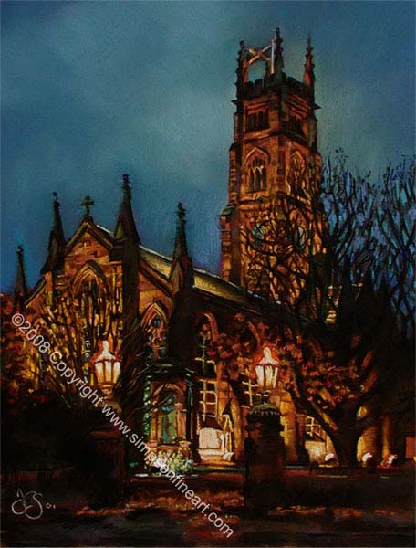 Bothwell Parish Church By Night