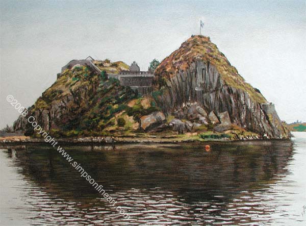 Dumbarton Rock From The River Leven